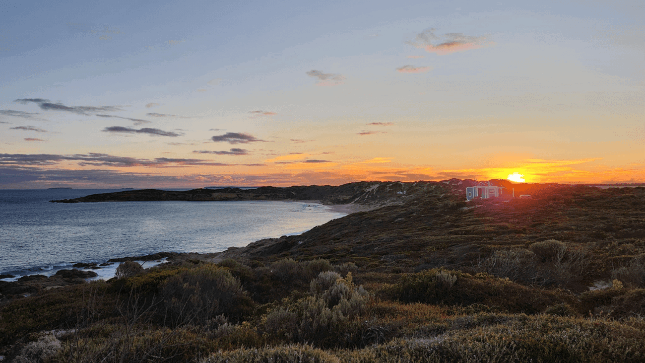 Winter sunsets over the Ocean Pod